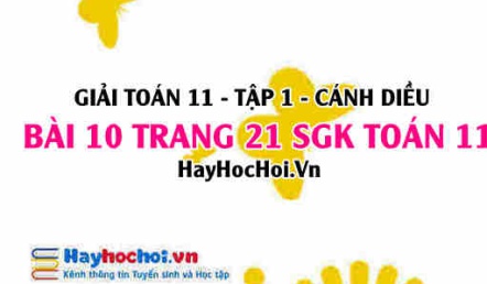 Giải bài 10 trang 21 Toán 11 tập 1 SGK Cánh Diều